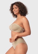 Bella Sheer Mesh Unlined Underwire Strapless Balconette Bra-17