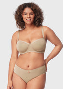 Bella Sheer Mesh Unlined Underwire Strapless Balconette Bra-19