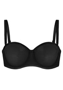 Bella Sheer Mesh Unlined Underwire Strapless Balconette Bra-14