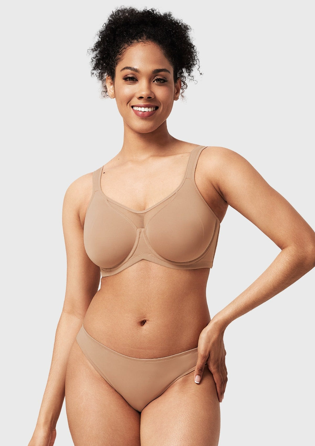 (Cardi B recommends)CoolComfort Smoothing Unlined Minimizer Underwire Bra