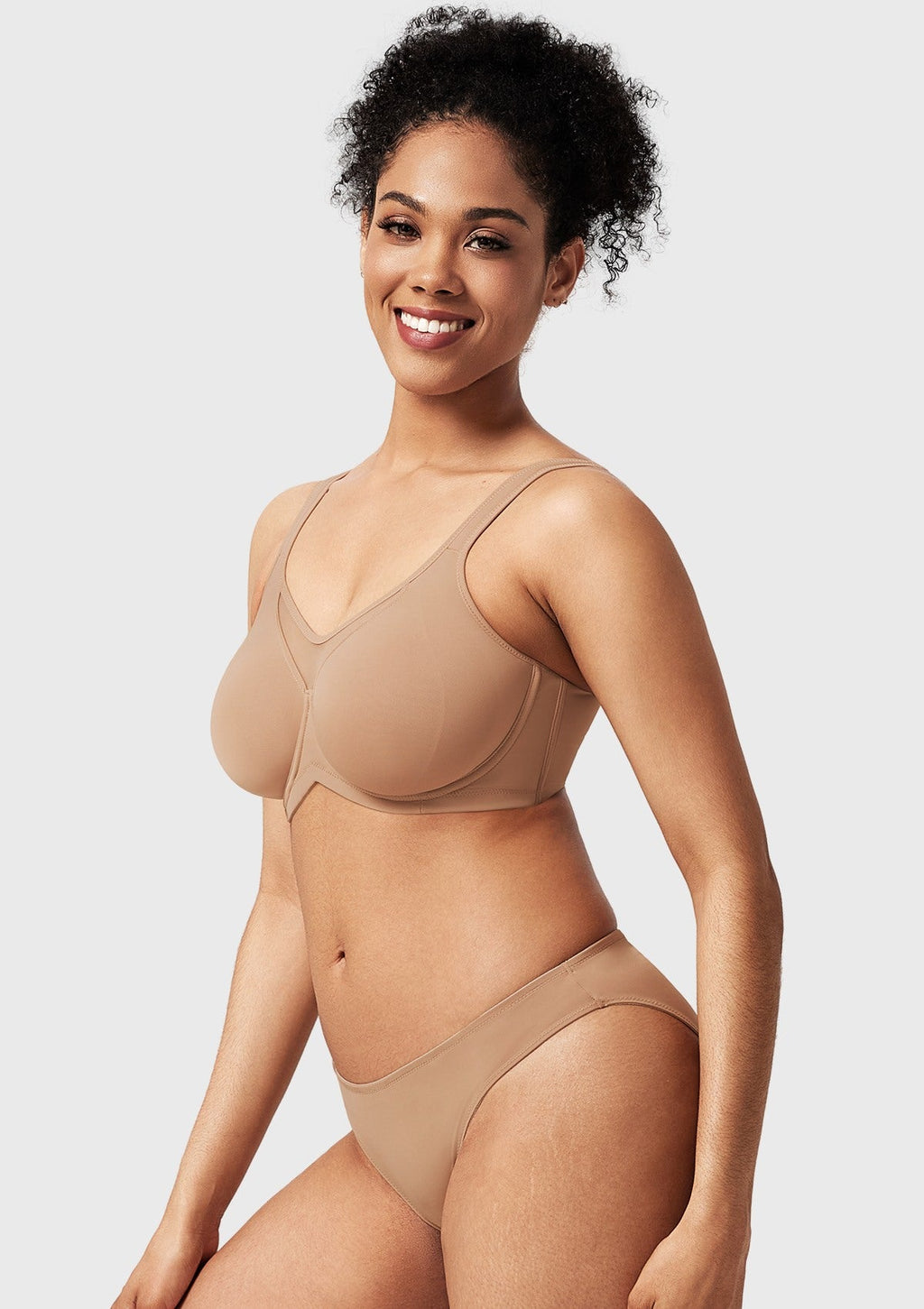 (Cardi B recommends)CoolComfort Smoothing Unlined Minimizer Underwire Bra