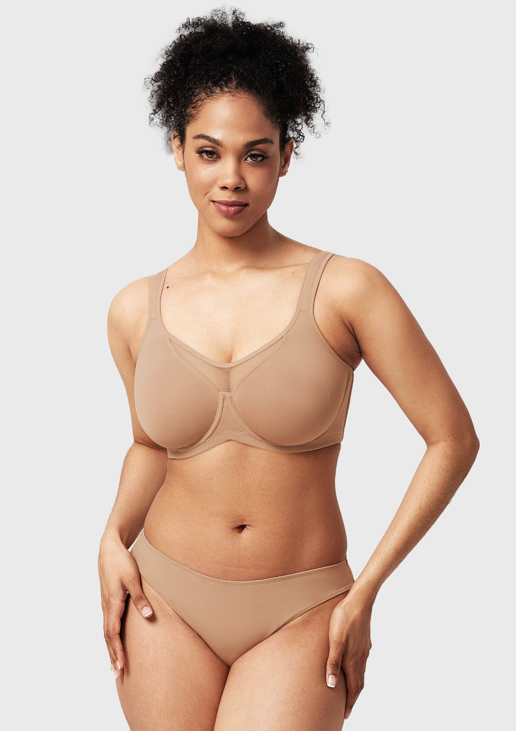 (Cardi B recommends)CoolComfort Smoothing Unlined Minimizer Underwire Bra