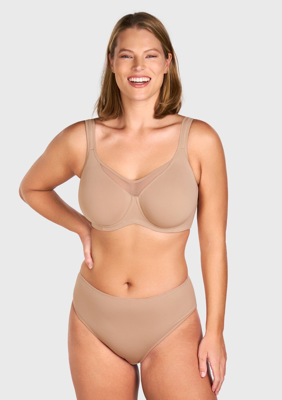 (Cardi B recommends)CoolComfort Smoothing Unlined Underwire Minimizer Bra