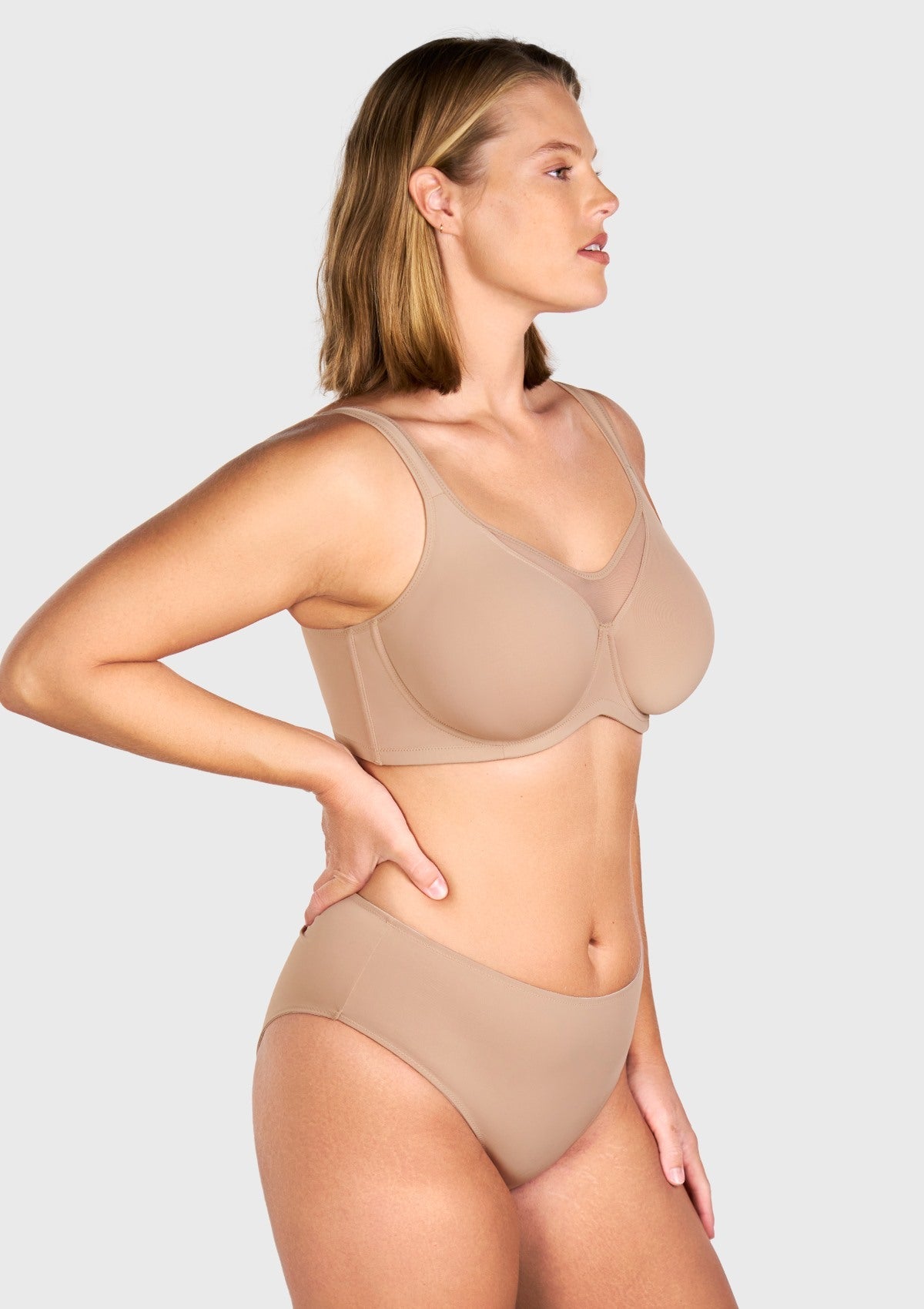 (Cardi B recommends)CoolComfort Smoothing Unlined Underwire Minimizer Bra