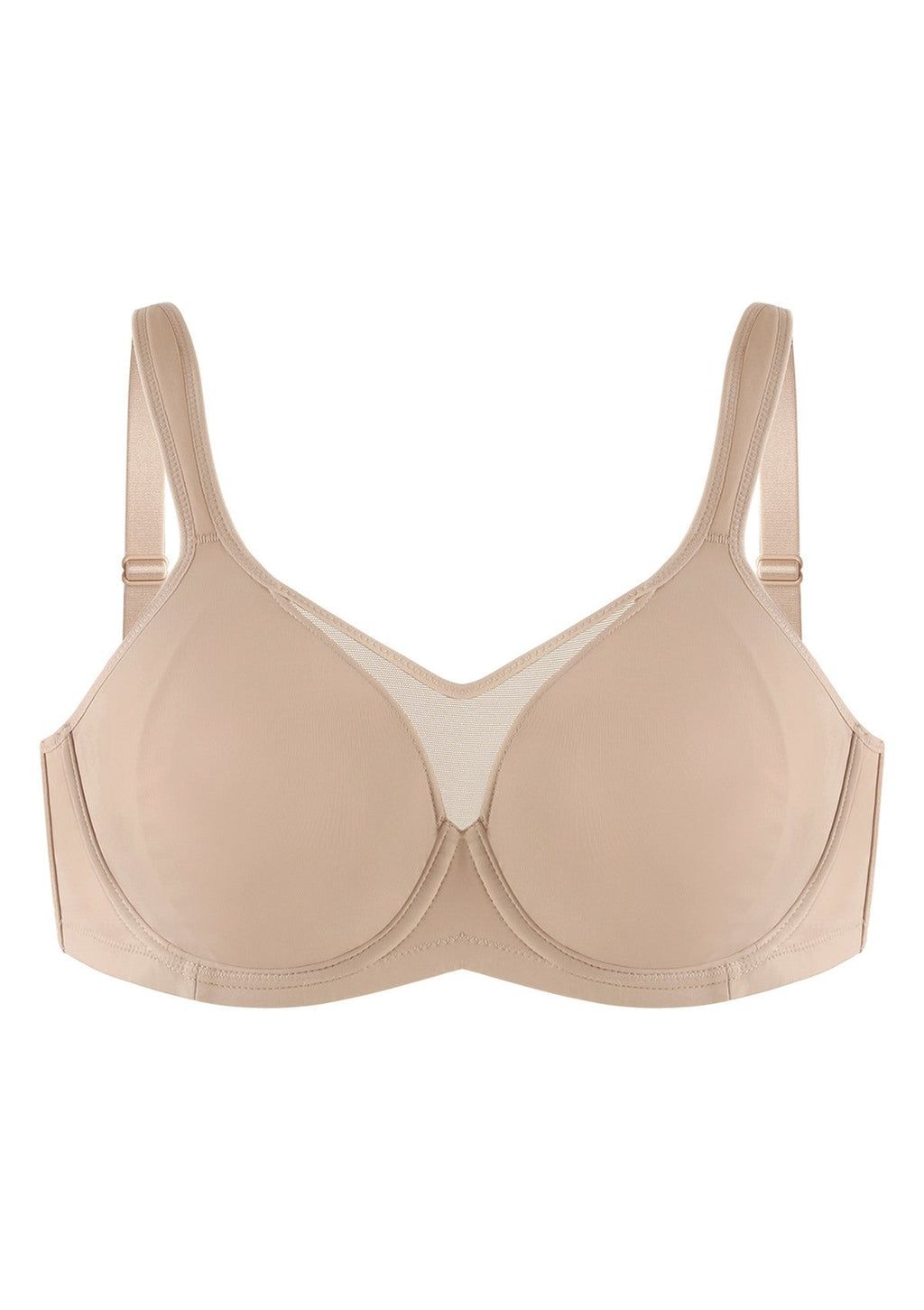 (Cardi B recommends)CoolComfort Natural Nude Smoothing Unlined Underwire Minimizer Bra