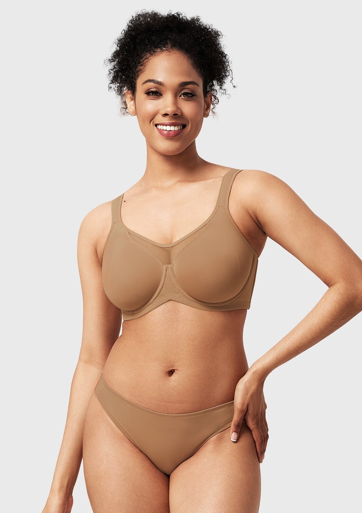 (Cardi B recommends)CoolComfort Smoothing Unlined Minimizer Underwire Bra