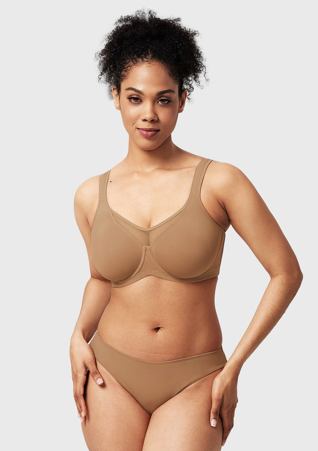 (Cardi B recommends)CoolComfort Smoothing Unlined Minimizer Underwire Bra
