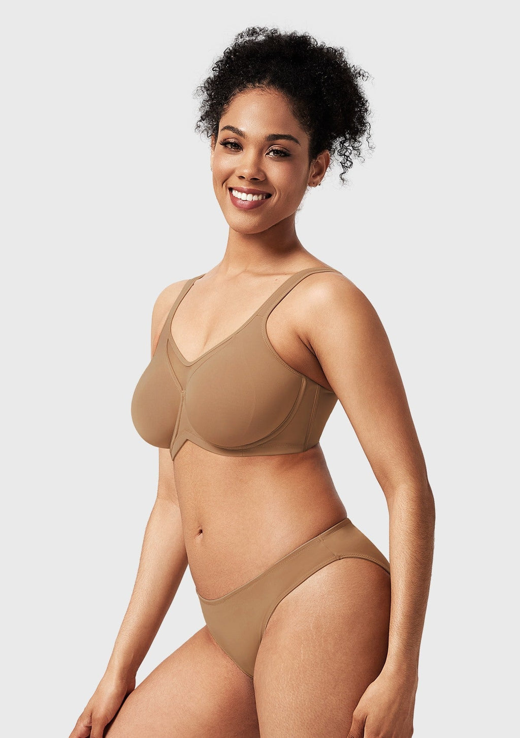 (Cardi B recommends)CoolComfort Smoothing Unlined Minimizer Underwire Bra