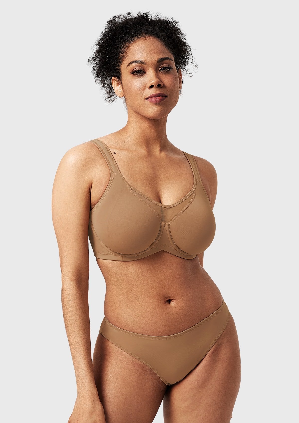 (Cardi B recommends)CoolComfort Smoothing Unlined Minimizer Underwire Bra