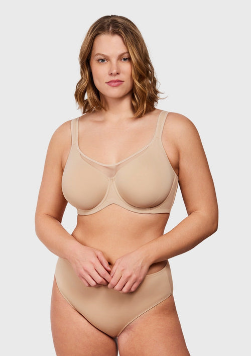 (Cardi B recommends)CoolComfort Smoothing Unlined Minimizer Underwire Bra