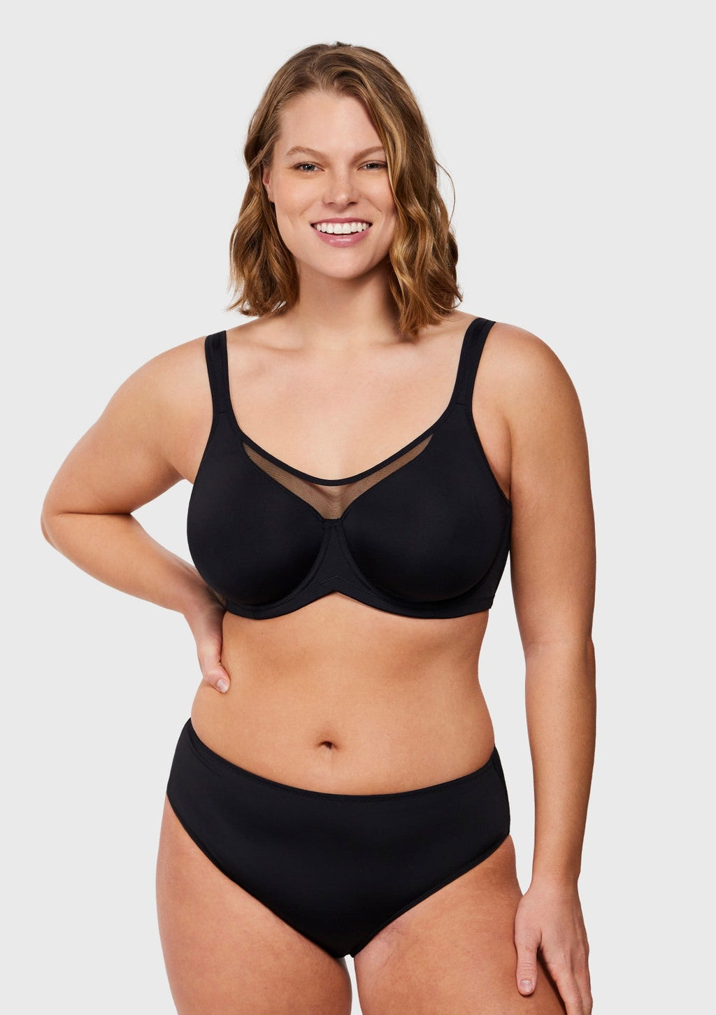(Cardi B recommends)CoolComfort Smoothing Unlined Minimizer Underwire Bra
