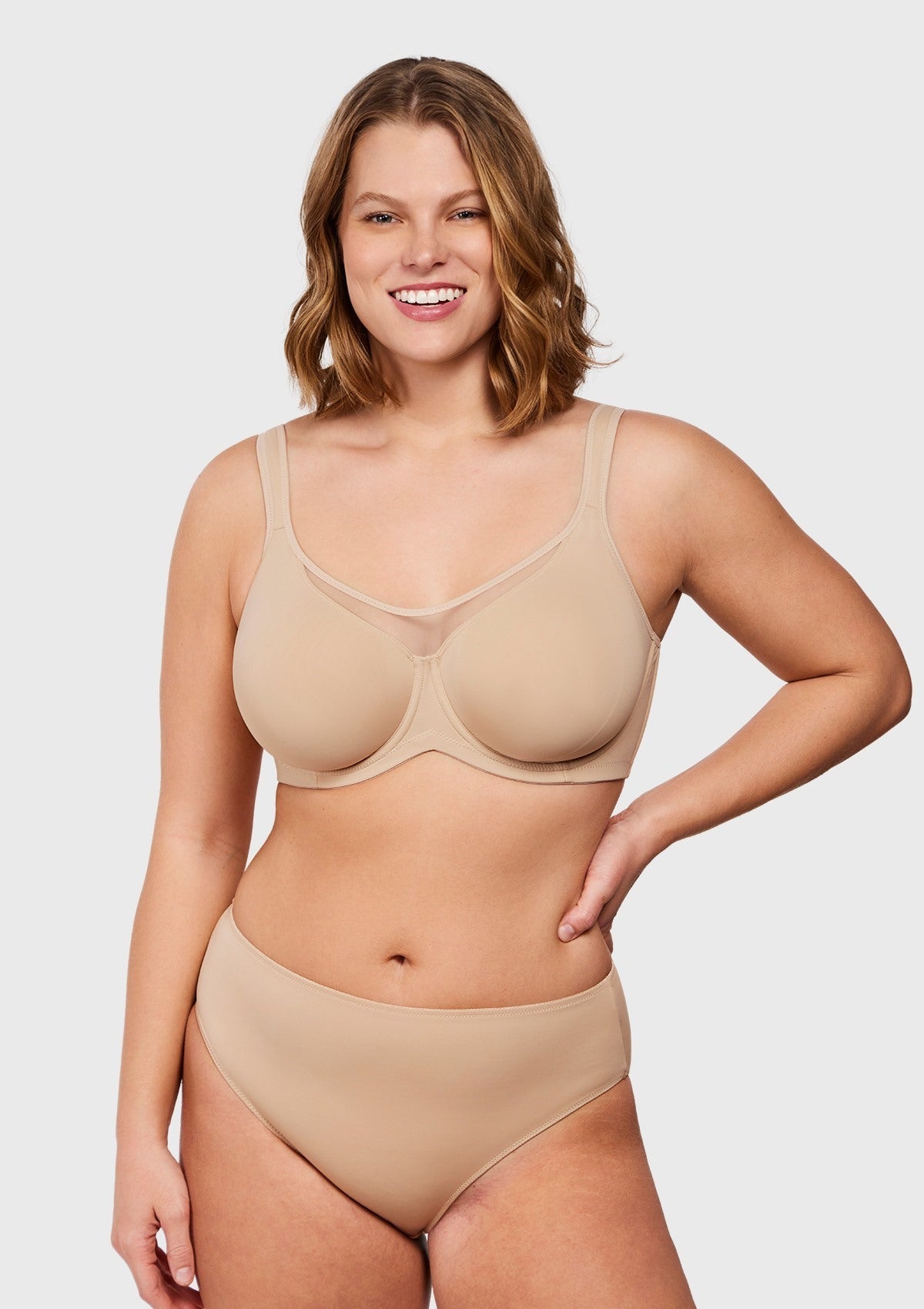 (Cardi B recommends)CoolComfort Smoothing Unlined Minimizer Underwire Bra