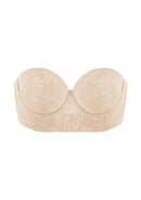 Daisy Smooth Lace Lightly Padded Longline Underwire Strapless Balconette Bra-9