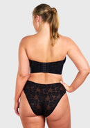 Daisy Smooth Lace Lightly Padded Longline Underwire Strapless Balconette Bra-13