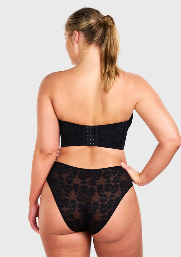 Daisy Smooth Lace Lightly Padded Longline Underwire Strapless Balconette Bra