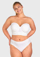 Daisy Smooth Lace Lightly Padded Longline Underwire Strapless Balconette Bra-27