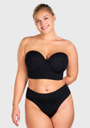 Daisy Smooth Lace Lightly Padded Longline Underwire Strapless Balconette Bra-17