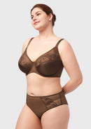 Bramela Pearl Shimmer Unlined Plus Size Full Coverage Underwire Comfortable Bra-10