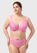 Bramela Pearl Shimmer Unlined Plus Size Full Coverage Underwire Comfortable Bra-3