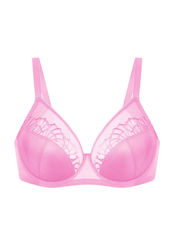 Bramela Pearl Shimmer Unlined Plus Size Full Coverage Underwire Comfortable Bra