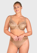Bramela Pearl Shimmer Unlined Plus Size Full Coverage Underwire Comfortable Bra-9
