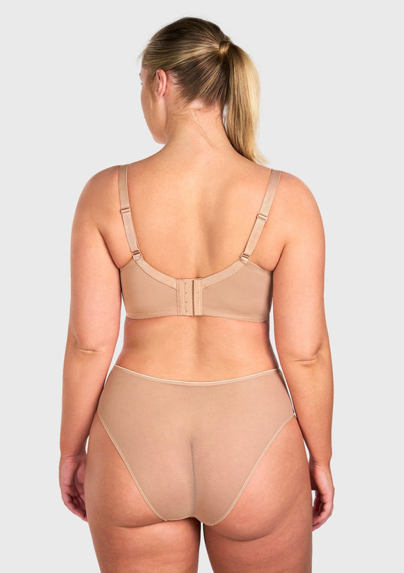 Bramela Pearl Shimmer Unlined Plus Size Full Coverage Underwire Comfortable Bra