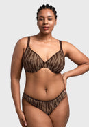 Zebra Wild Unlined Underwire Mesh Bra-14