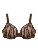 Zebra Wild Black Unlined Underwire Mesh Bra-18