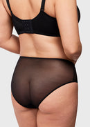 Songful Mermaid High-Rise Black Lace Brief Underwear-3