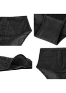 Songful Mermaid High-Rise Black Lace Brief Underwear-5