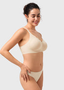 Songful All Day Comfort Petal-shaped V Neckline Wireless Buttery Soft Seamless Full Coverage Wirefree T-shirt Bra-8