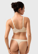 Songful All Day Comfort Petal-shaped V Neckline Wireless Buttery Soft Seamless Full Coverage Wirefree T-shirt Bra-11