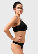 Songful All Day Comfort Petal-shaped V Neckline Wireless Buttery Soft Seamless Full Coverage Wirefree T-shirt Bra-13