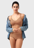 Songful CloudSoft Wireless Comfort  V-Neck Seamless Full Coverage Supportive T-shirt Bra-18