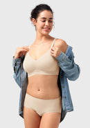 Songful CloudSoft Wireless Comfort  V-Neck Seamless Full Coverage Supportive T-shirt Bra-12
