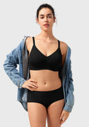 Songful CloudSoft Wireless Comfort  V-Neck Seamless Full Coverage Supportive T-shirt Bra-6