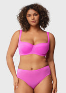 Starry Night Lightly Lined Lightly Padded Plus Size Pink Balconette Bra-9