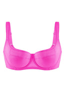 Starry Night Lightly Lined Lightly Padded Plus Size Pink Balconette Bra-12