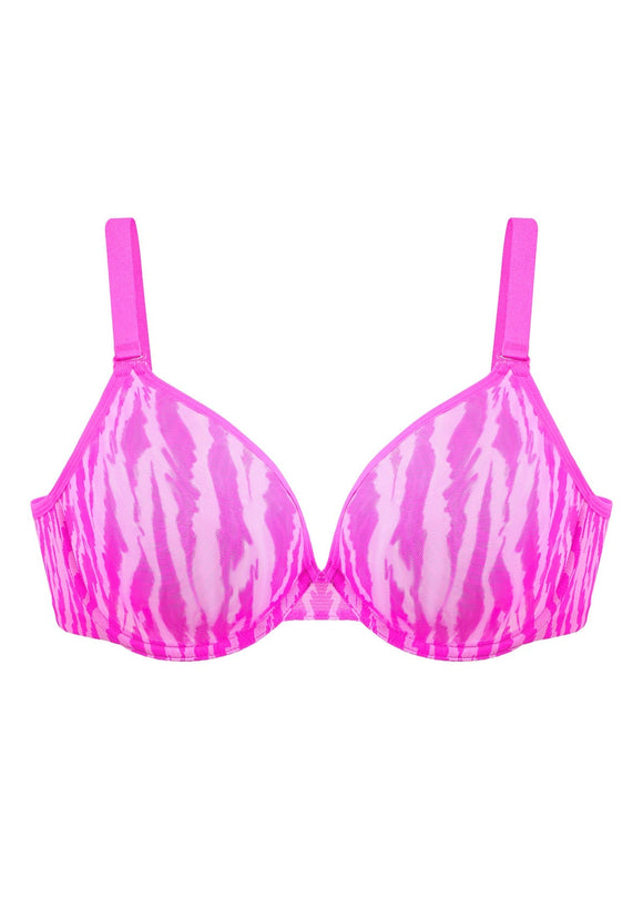 Zebra Wild Unlined Mesh Underwire Bra
