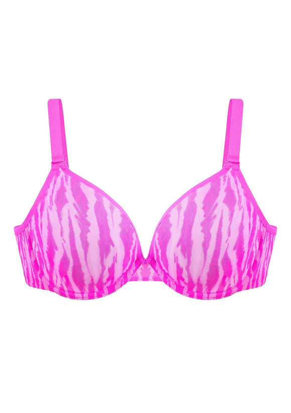Zebra Wild Unlined Underwire Mesh Bra