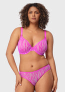 Zebra Wild Unlined Mesh Underwire Bra-1