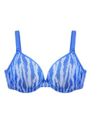 Zebra Wild Black Unlined Underwire Mesh Bra-11