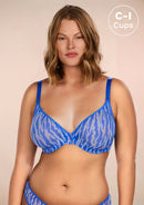 Zebra Wild Unlined Underwire Mesh Bra-8