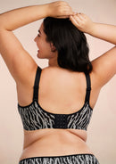 Zebra Wild Black Unlined Underwire Mesh Bra-3