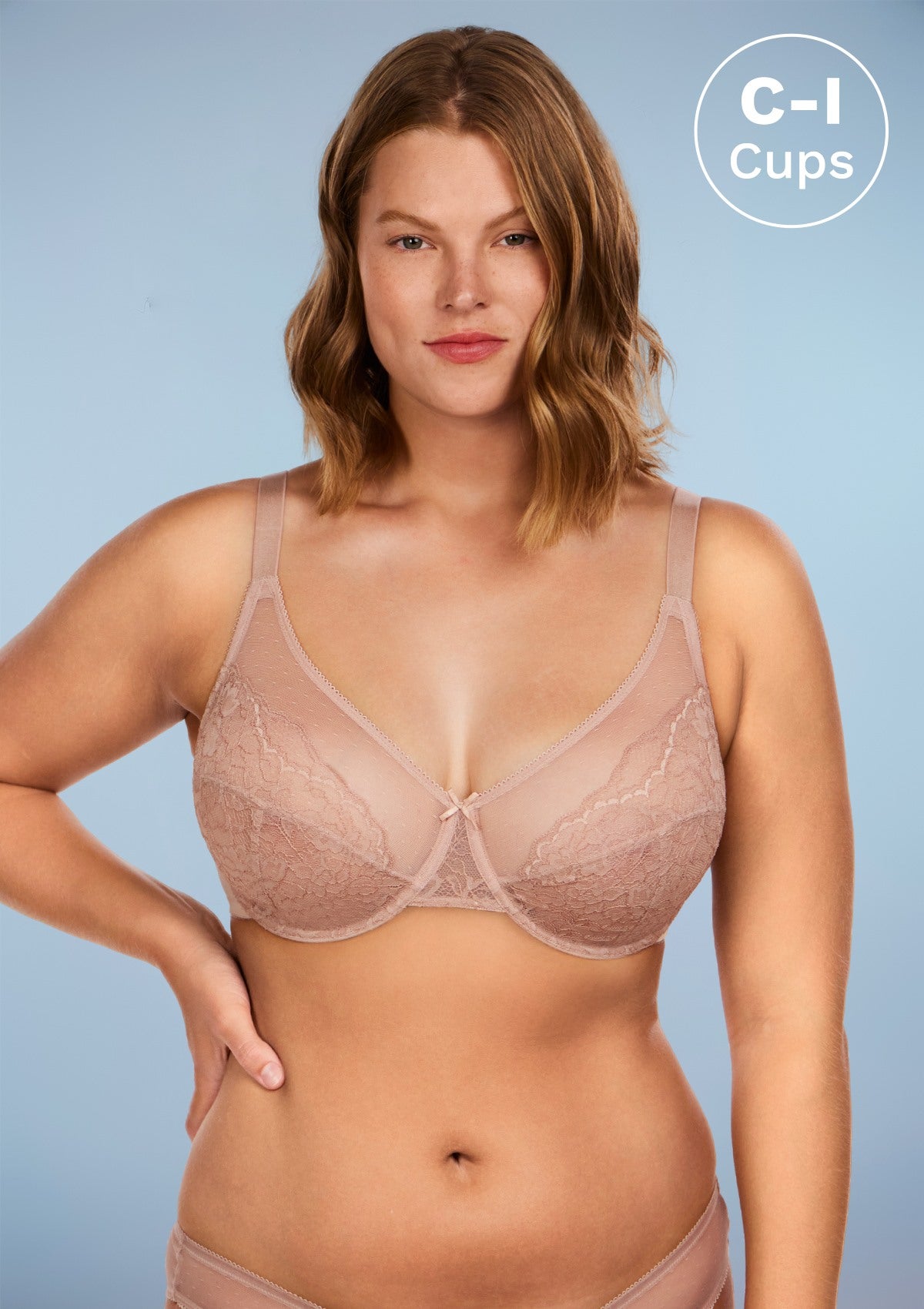 (Cardi B recommends)Enchante Pink Lace Underwire Bra
