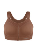 Bramela PowerMove High Support Zip Front Sports Bra Wireless No Bounce Adjustable Wide Straps-4