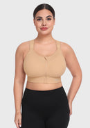 Bramela PowerMove High Support Zip Front Sports Bra Wireless No Bounce Adjustable Wide Straps-9