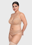 Bramela Renna Holiday Edit Embroidery Pink Lace Underwire Bra-8