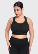 Bramela PowerMove High Support Zip Front Sports Bra Wireless No Bounce Adjustable Wide Straps-5