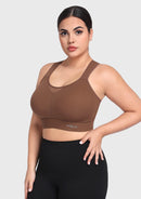 Bramela FlexCore High Impact Racerback Sports Bra Adjustable Support Full Coverage Fit-7